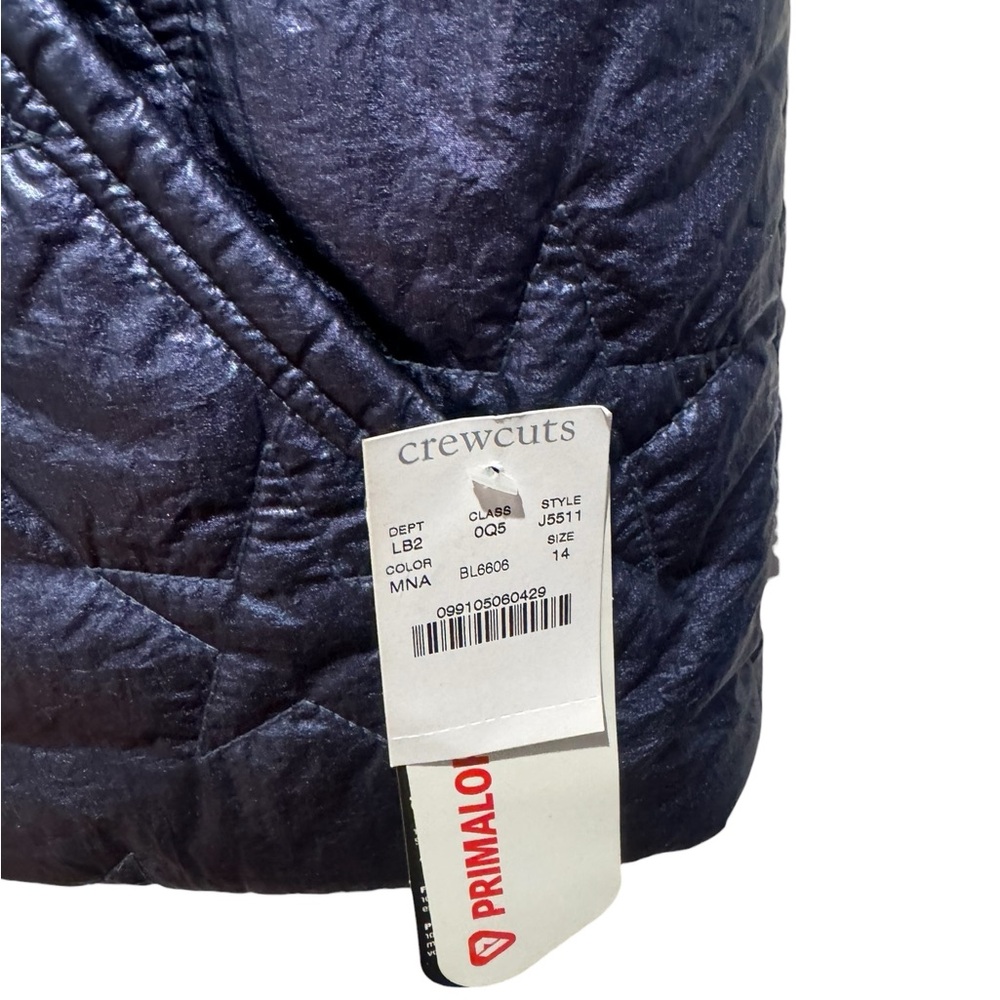J. CREW Crewcuts Reversible Navy & Silver Quilted Vest - Picture 3 of 8